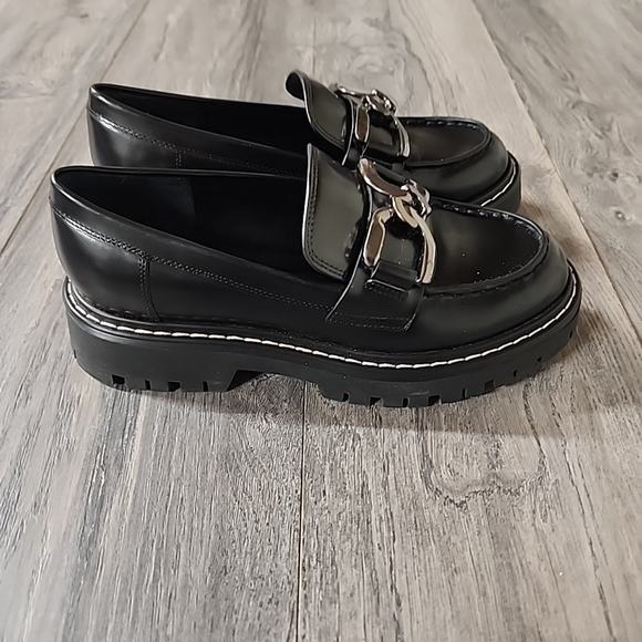 New Marc Fisher Women's Black Leather Loafer Size 7M - Picture 4 of 7